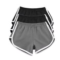 thumbnail image 1 of Timegard 3pc Womens Yoga Short Elastic Waisted Summer Athletic Running Active Sports Shorts Sweatshorts, 1 of 1