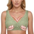 thumbnail image 3 of Kcodviy Women Seamless Bra Front Small Bra Button Comfortable Beautiful Back Womens Bras Comfortable Plus Size Sports Bra Women Front Closure Bra Womens Plus Size Bras, 3 of 5