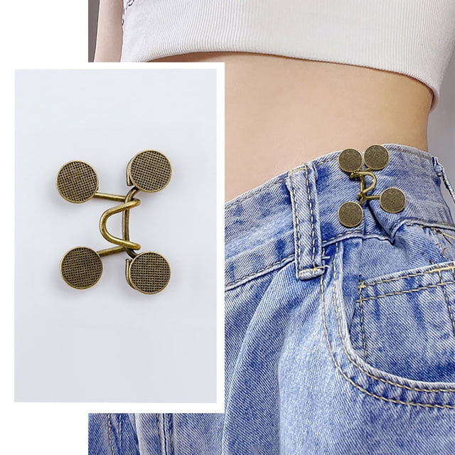 Projet de Tricot DIY Pince Bouton Pratique pour Resserrer la Taille du Pantalon pour Jeans Sans Couture Installation Facile Ajustement Réglable Réutilisable