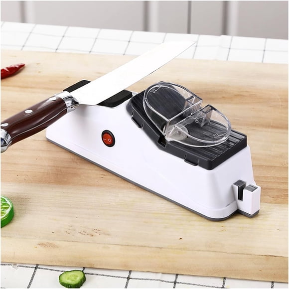 Cqxid Coupe à Moins de 10 $ Aiguiseur de Couteaux Profession Al Aiguiseur de Couteaux pour la Maison Aiguiseur de Couteaux 5 Secondes pour un Aiguisage et un Polissage Rapides avec Couvercle de Protection (Interface USB)