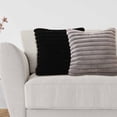thumbnail image 2 of Pillow for Neck Pain Relief 18x18inch Throw Pillow Decorative Plush Pillow for Bed, Couch Soft Fluffy Pillow with Velvet Back for Living Room, Neutral Home Decor Accent for Sofa, 2 of 4
