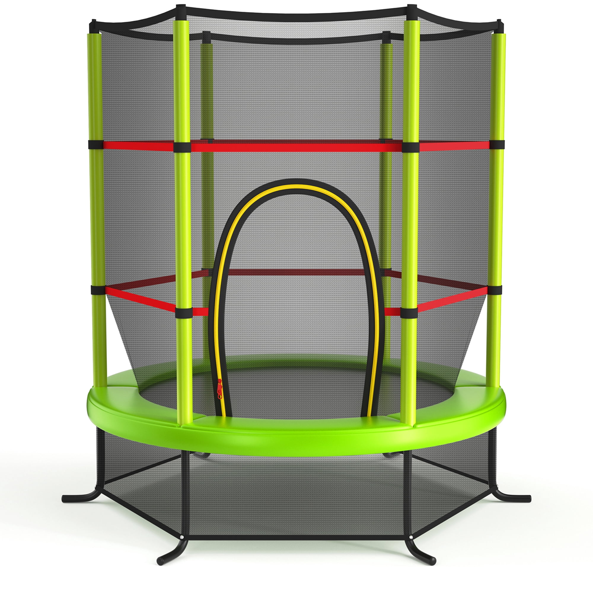 Gymax Trampoline 55 Pieds' pour Enfants et Tout-Petits, Trampoline Récréatif avec Filet de Sécurité, Vert