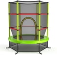 thumbnail image 1 of Gymax Trampoline 55 Pieds' pour Enfants et Tout-Petits, Trampoline Récréatif avec Filet de Sécurité, Vert, 1 of 10