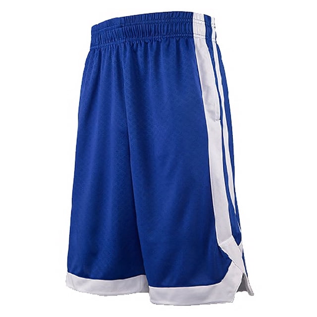 TOPTIE Short de Soccer pour Grands Garçons Jeunesse, Shorts de Course de 8 Pouces avec Poches-Bleu/blanc-TP/ 6