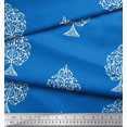thumbnail image 3 of Soimoi Moss Georgette Fabric Dot,Leaves & Floral Block Decor Fabric Printed Yard 42 Inch Wide, 3 of 3