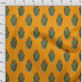 thumbnail image 3 of oneOone Georgette Viscose Fabric Leaves & Floral Block Print Fabric BTY 42 Inch Wide, 3 of 4