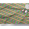 thumbnail image 3 of Soimoi Brown Poly Georgette Fabric Diamond Geometric Print Fabric by the Yard 42 Inch Wide, 3 of 5