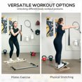 thumbnail image 3 of CoSoTower Kit de Barre Pilates avec Bandes de Résistance et Planche Extensible Pliable pour Mollets, Équipement Pilates pour Entraînements Intégraux, Gris, 3 of 7