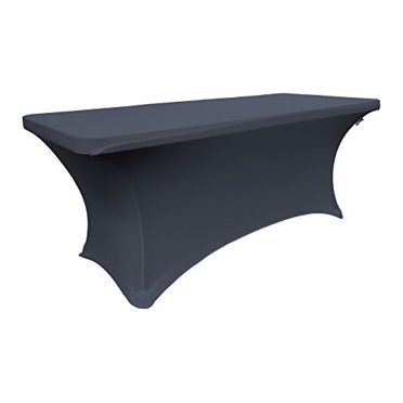 LA Linen TCSpandex96x30x30_NavyX72 LA Linen Nappe Rectangulaire en Spandex, 96 par 30 par 30 Pouces, Marine