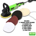 thumbnail image 4 of OEMTOOLS 24496 7" Buffer Polisher, Car Buffer Variable Speed Polisher, Adjustable RPM Polisher for Car Detailing, Car Buffer Polisher Includes Wool and Terry Bonnets, 11 Amp Orbital Polisher, 4 of 4