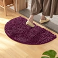 thumbnail image 4 of Half Round Water Absorbing Non-Slip Carpet Mat for Bathroom and Bedroom 40x60cm Soft Microfiber Area Rug with Rubber Backing Easy Care and Stylish Design, 4 of 6
