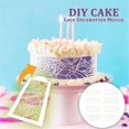 thumbnail image 1 of Cake Mould - Decorating Embosser Sugarcraft Mat Silicone Lace Cake Mould for DIY Fondant Baking Embossed Lace Pattern Cake Mould and Mat 8PCS, 1 of 7