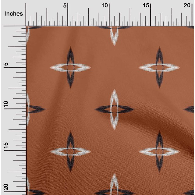 oneOone Silk Tabby Fabric Arrow Ikat Print Sewing Fabric BTY 42 Inch Wide