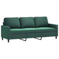 thumbnail image 2 of vidaXL 2 Piece Sofa Set with Cushions Dark Green Velvet, 2 of 4