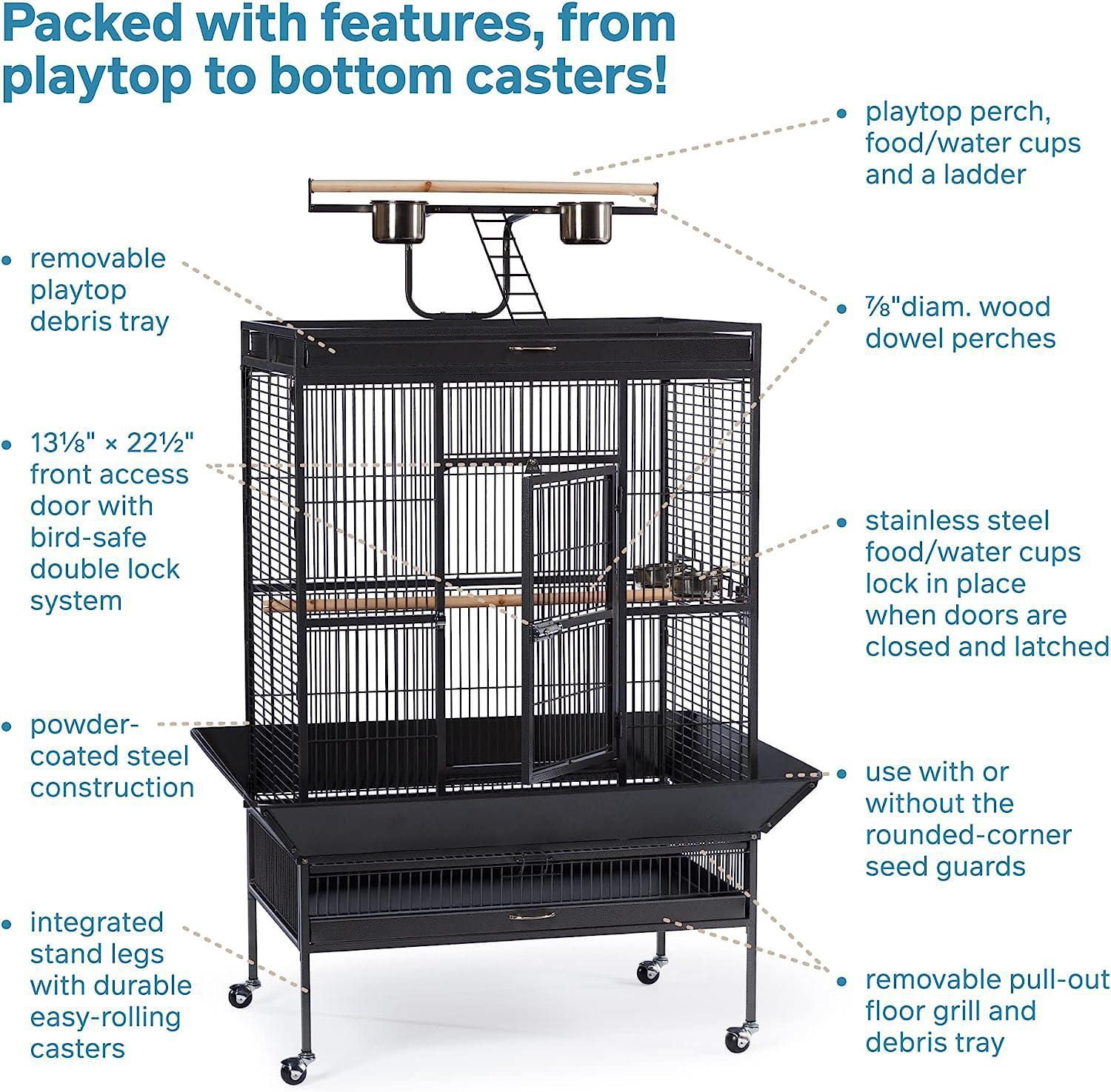 Prevue Wrought Iron Parrot Cage, Black