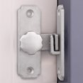 thumbnail image 3 of DOLITY Barn Door Buckle Latch Lock 90 Degree Anti Stainless Steel Door Punch Hasps Argent, 3 of 8