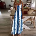 thumbnail image 1 of Ovzne Robes d'Été pour Femmes 2025 Robe Femmes Robes d'Été pour Femmes Imprimé Sans Manches Col Rond Robe Décontractée Longues Robes Grande Taille Robe Maxi Imprimée Liquidation, 1 of 5