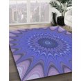 thumbnail image 3 of Ahgly Company Tapis d'Intérieur Rectangulaire Transitionnel Violet Lavable à la Machine, 2 Pieds x 5 Pieds, 3 of 7
