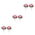 thumbnail image 3 of Youkk 2pcs Easy To Clean – Realistic Appearance – Artificial Flowers For Wedding rose red+ pink 3Set, 3 of 6