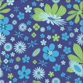 thumbnail image 1 of Ahgly Tapis d'Intérieur Lavable en Machine Carré Transitionnel Bleu Saphir, 7 Pieds Carré, 1 of 7