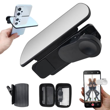 Pince Miroir de Téléphone Mobile pour Photographie par Réflexion - Outil en Plastique Compact pour Voyage et Photos Créatives, Blanc Ou Noir