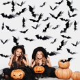 thumbnail image 2 of HOARBOEG Halloween Decorations Bats Stickers 3-dimensional Bats Party Decorations Scene Decorations Wall Stickers, 2 of 5
