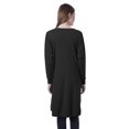 thumbnail image 4 of Moomaya Cardigan d'Été Long en Coton pour Femmes à Manches Longues, Style Hi-Lo, Ourlet Arrondi, 4 of 7