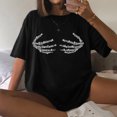 thumbnail image 2 of CEHVOM Woman Ladies Dropped Shoulder Sleeves Loose Short Sleeve Top Pullover Tops, 2 of 8