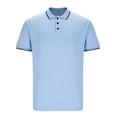 thumbnail image 3 of Besolor Men's Short Sleeve T-Shirt Classic Collared Crew Neck Button Casual Summer Pullover Basic Tees Shirt, 3 of 4