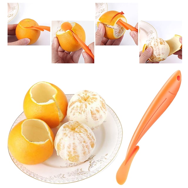 Oleegame 1PC Vegetable Peeler Stainless Steel Design Handle Orange Humanized Peelers Gadget Tools Curved Fruit Kitchen Kitchen,Dining & Bar Orange