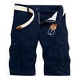 thumbnail image 1 of Yuyuzo Shorts Cargo pour Hommes avec Multiples Poches Coupe Classique Décontractée Été Plein Air Randonnée Tactique Entraînement Salopettes Shorts, 1 of 6