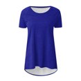 thumbnail image 4 of Timegard Hauts pour Femmes Col Rond Manches Courtes Tuniques pour Porter avec des Leggings Mi-Longs T-Shirts Confortables Été, 4 of 5