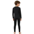 thumbnail image 4 of Moggemol Ensemble de Couche de Base de Compression pour Garçons, Col Rond, Haut à Manches Longues avec Leggings à Taille Élastique, Noir 28, 4 of 5