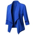 thumbnail image 2 of QIPOPIQ Blazer Léger pour Femmes à Manches Longues, Classique, Drapé, Ouvert à l'Avant (P-5TG) Liquidation, 2 of 4