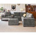 thumbnail image 4 of BEDEEP Canapé Inclinable Électrique 133,9 Pieds' avec Console d'Appui-tête, Canapé Sectionnel en Chenille Moduar Cloud avec Ottoman de Rangement, Canapé Convertible 6 Places pour Salon RV, Gris, 4 of 10