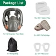 thumbnail image 4 of Respirator Mask Full Face Respirator Mask Reusable Gas Mask 6800 Facepiece Respirator 15 in1 Full Face Cover Set with Storage Bag Against Gases Dust Vapors for Welding Sanding Cutting Coa, 4 of 14