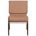 thumbnail image 3 of HERCULES Series 21''W Church Chair in Plum Fabric with Cup Book Rack - Gold Vein Frame, 3 of 9