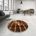 thumbnail image 4 of Ahgly Company Tapis d'Intérieur Lavable à la Machine, Carré, Transitionnel, Rouge Nuit, Tapis de Zone, 6 Pieds Carré, 4 of 7