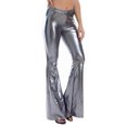 thumbnail image 1 of Pantalon à Taille Élastique pour Femmes Pantalon Évasé Style Boîte de Nuit pour Femmes Pantalon Moulant Micro Extensible Multicolore Pantalon Taille Haute pour Femmes Pantalon pour Femmes à Taille Élastique, 1 of 1
