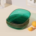 thumbnail image 1 of Yhmxh Kitchen Gadgets Kitchen Essentials Four Pack Transparent PET Tableware Squared Household Living Room Kitchen Boned Dish Snack Dish Fruit Plates Vegetable Plates Set Transparent dinner plate, 1 of 7