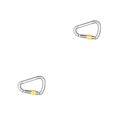 thumbnail image 2 of maskred Carabiner Wear-Resistant Simple Operation Smooth Surface High Strength Colourful Caribeener Clips Good Dimensional Stability Silver 2Set, 2 of 6
