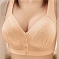 thumbnail image 2 of ManxiVoo Front Closure Wireless Bra for Women Full Coverage Comfortable Support Minimizer Bralette Non Padded Everyday Wear XXL Size Beige, 2 of 5