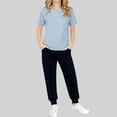 thumbnail image 3 of Qtocio Big Girls 2 Piece Outfits Solid Color Short Sleeve Tee Tops and Long Pants Casual Daily Style Lightweight Soft Summer Matching Set for Kids, 3 of 5
