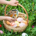 thumbnail image 4 of B Easter Embroidered Eggs Finished Diy Craft Holiday Decoration Parent Child Activity Spring Home Decor Gift Set For Kids Family Fun Activity, 4 of 6