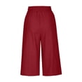 thumbnail image 4 of Timegard Women's High Waist Straight Leg Capri Pants with Pockets, Small, 4 of 5