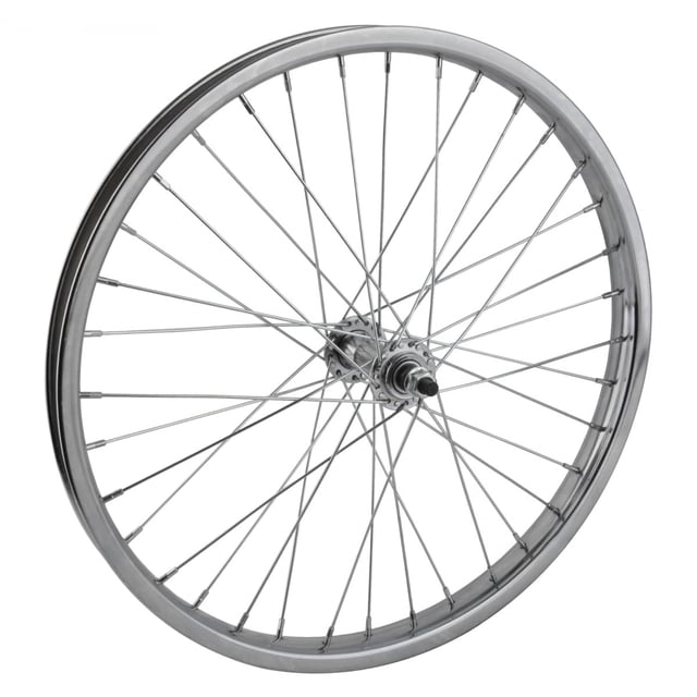 WheelMaster Roue avant de Bicyclette 20 x 1,75 36 H, Acier, à Boulonner, Argent