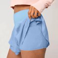 thumbnail image 2 of Besolor Womens Athletic Shorts Double Layers Ruffle High Waist Running Workout Tennis Shorts with Build in Shorts, 2 of 6
