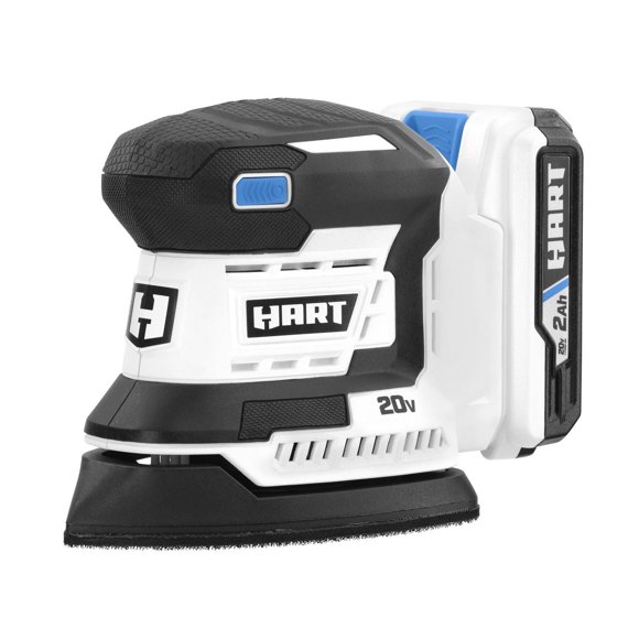 HART 20-Volt Cordless Detail Sander, (1) 2.0Ah Lithium-Ion Battery