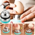 thumbnail image 1 of Vaidha 2PCS Stainless Steel Eggs Piercer Pricker Dividers Beater With Lock Semi-Automatic Kitchen Dining Bar Cooking Tools, 1 of 7