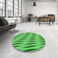 thumbnail image 4 of Ahgly Company Machine Washable Indoor Rectangle Transitional Neon Green Area Rugs, 7' x 9', 4 of 7